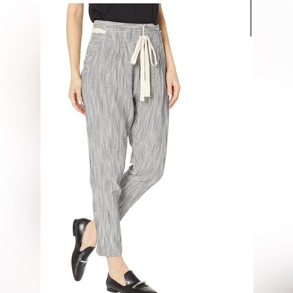 Free People Women's "Light at Sunrise" Blue & White Drawstring Pants